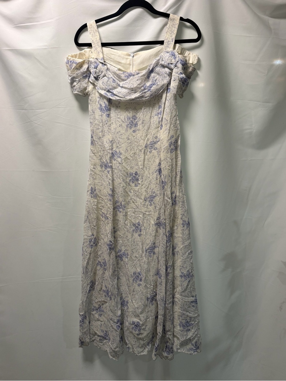 Scott McClintock Cream Maxi Dress with Light Blue Floral Print